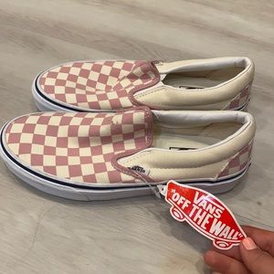 Vans pink checker